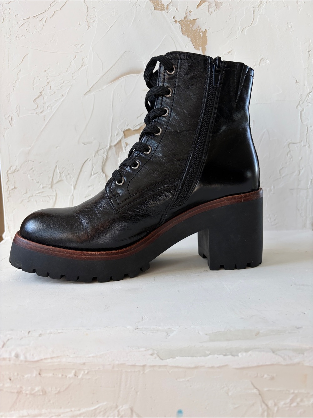 Jefferey Campbell Chunky Lace-Up Ankle Boots - Black - Picture 3 of 4